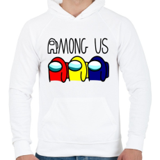 PRINTFASHION Among us  - Férfi kapucnis pulóver - Fehér