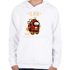 PRINTFASHION Among us Flash premium skin set - Gyerek kapucnis pulóver - Fehér gyerek pulóver, kardigán