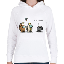 PRINTFASHION Among us Gyalog galopp - csak egy karcolás - Női kapucnis pulóver - Fehér női pulóver, kardigán