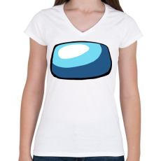 PRINTFASHION Among Us head - Női V-nyakú póló - Fehér