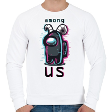 PRINTFASHION Among us horn - Férfi pulóver - Fehér