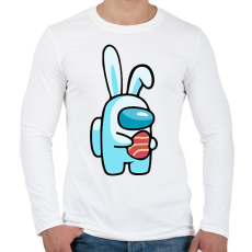 PRINTFASHION Among us - Húsvéti nyúl - Férfi hosszú ujjú póló - Fehér