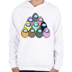 PRINTFASHION Among us - húsvéti tojások - Gyerek kapucnis pulóver - Fehér