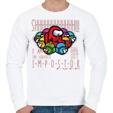 PRINTFASHION Among us - I am the greatest impostor - Férfi pulóver - Fehér férfi pulóver, kardigán