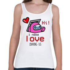 PRINTFASHION Among us - I need love - Női atléta - Fehér