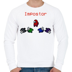 PRINTFASHION Among us: Impostor - Férfi pulóver - Fehér