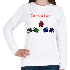 PRINTFASHION Among us: Impostor - Női pulóver - Fehér női pulóver, kardigán