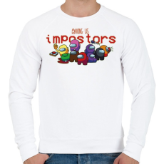 PRINTFASHION Among us impostors - Férfi pulóver - Fehér