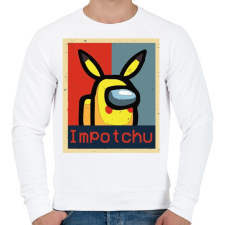 PRINTFASHION Among us Impotchu - Férfi pulóver - Fehér férfi pulóver, kardigán
