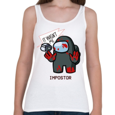 PRINTFASHION Among us - it wasnt me - Női atléta - Fehér női trikó