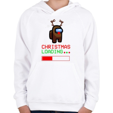 PRINTFASHION Among Us Karácsony - Gyerek kapucnis pulóver - Fehér