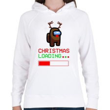 PRINTFASHION Among Us Karácsony - Női kapucnis pulóver - Fehér női pulóver, kardigán