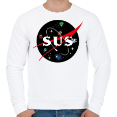 PRINTFASHION Among Us - NASA - Férfi pulóver - Fehér