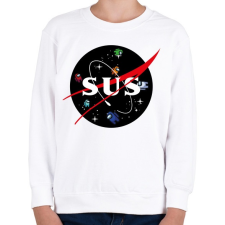 PRINTFASHION Among Us - NASA - Gyerek pulóver - Fehér gyerek pulóver, kardigán