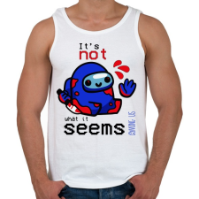 PRINTFASHION Among us - nem az aminek látszik - Férfi atléta - Fehér atléta, trikó