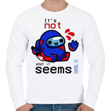 PRINTFASHION Among us - nem az aminek látszik - Férfi pulóver - Fehér