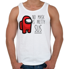 PRINTFASHION Among us - no mask - Férfi atléta - Fehér