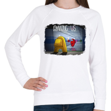 PRINTFASHION Among us - Női pulóver - Fehér női pulóver, kardigán
