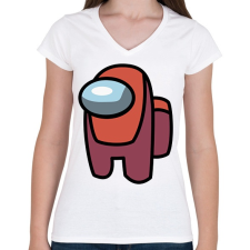 PRINTFASHION among us - Női V-nyakú póló - Fehér női póló