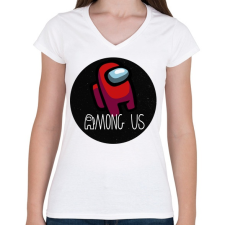 PRINTFASHION Among us - Női V-nyakú póló - Fehér női póló
