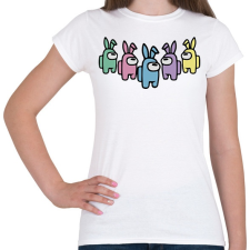 PRINTFASHION Among Us nyuszik - Női póló - Fehér női póló