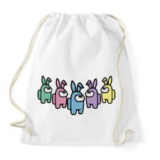 PRINTFASHION Among Us nyuszik - Sportzsák, Tornazsák - Fehér tornazsák