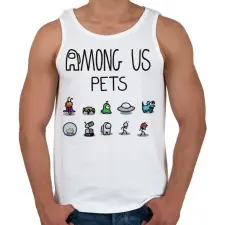 PRINTFASHION Among us pets - Férfi atléta - Fehér atléta, trikó