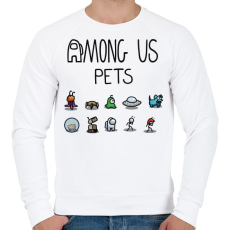 PRINTFASHION Among us pets - Férfi pulóver - Fehér