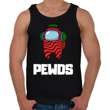 PRINTFASHION Among us PEWDS - Férfi atléta - Fekete atléta, trikó