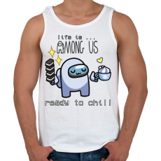 PRINTFASHION Among us - ready to chill - Férfi atléta - Fehér