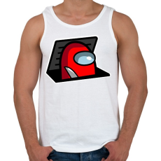 PRINTFASHION among us: red impostor - Férfi atléta - Fehér