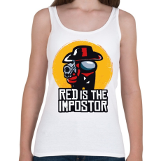 PRINTFASHION Among us Red is the impostor - Női atléta - Fehér