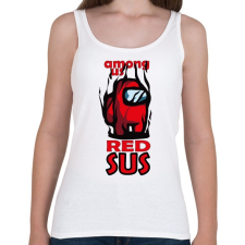 PRINTFASHION Among us red sus  - Női atléta - Fehér női trikó