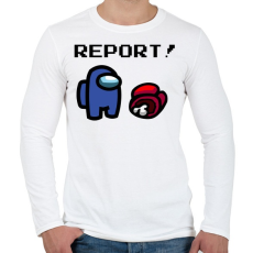 PRINTFASHION Among Us - Report! - Férfi hosszú ujjú póló - Fehér