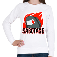 PRINTFASHION Among us - sabotage - Női pulóver - Fehér