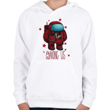 PRINTFASHION Among us spaceman - űrhajós - Gyerek kapucnis pulóver - Fehér gyerek pulóver, kardigán