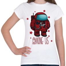 PRINTFASHION Among us spaceman - űrhajós - Női póló - Fehér