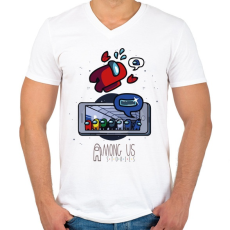 PRINTFASHION Among us stories - Férfi V-nyakú póló - Fehér