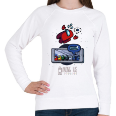 PRINTFASHION Among us stories - Női pulóver - Fehér