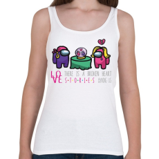 PRINTFASHION Among us - stories - there is a broken heart - Női atléta - Fehér