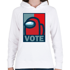 PRINTFASHION Among us - Szavazás - Női kapucnis pulóver - Fehér