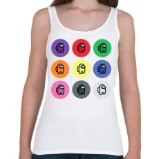 PRINTFASHION Among us - Színes crewmates - Női atléta - Fehér