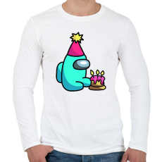 PRINTFASHION among us születésnap - Férfi hosszú ujjú póló - Fehér