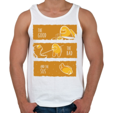 PRINTFASHION Among us the good the bad and the sus - Férfi atléta - Fehér atléta, trikó