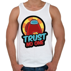 PRINTFASHION Among us trust no one - Férfi atléta - Fehér