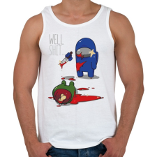 PRINTFASHION Among us - well shit - Férfi atléta - Fehér atléta, trikó