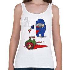 PRINTFASHION Among us - well shit - Női atléta - Fehér