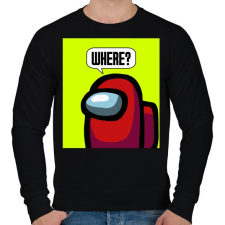 PRINTFASHION Among us Where - Férfi pulóver - Fekete férfi pulóver, kardigán
