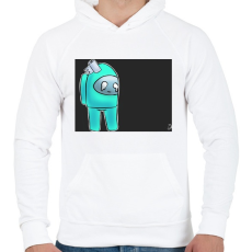 PRINTFASHION Among us WTF - Férfi kapucnis pulóver - Fehér