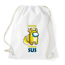 PRINTFASHION Among us Yellow sus  - Sportzsák, Tornazsák - Fehér tornazsák